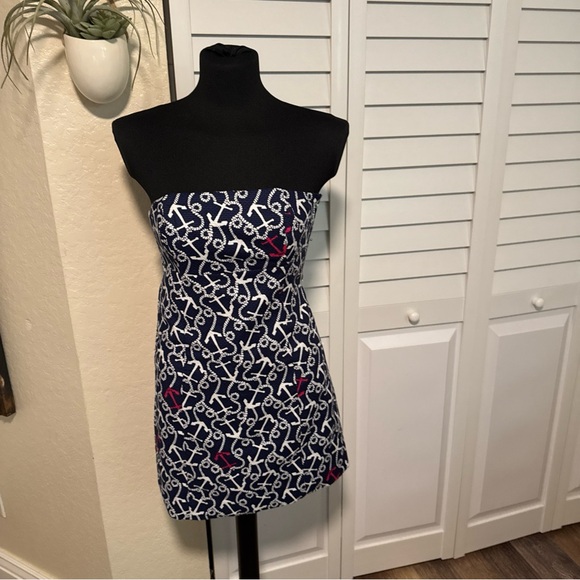 Lilly Pulitzer Navy and White Anchor Dress - Picture 2 of 5